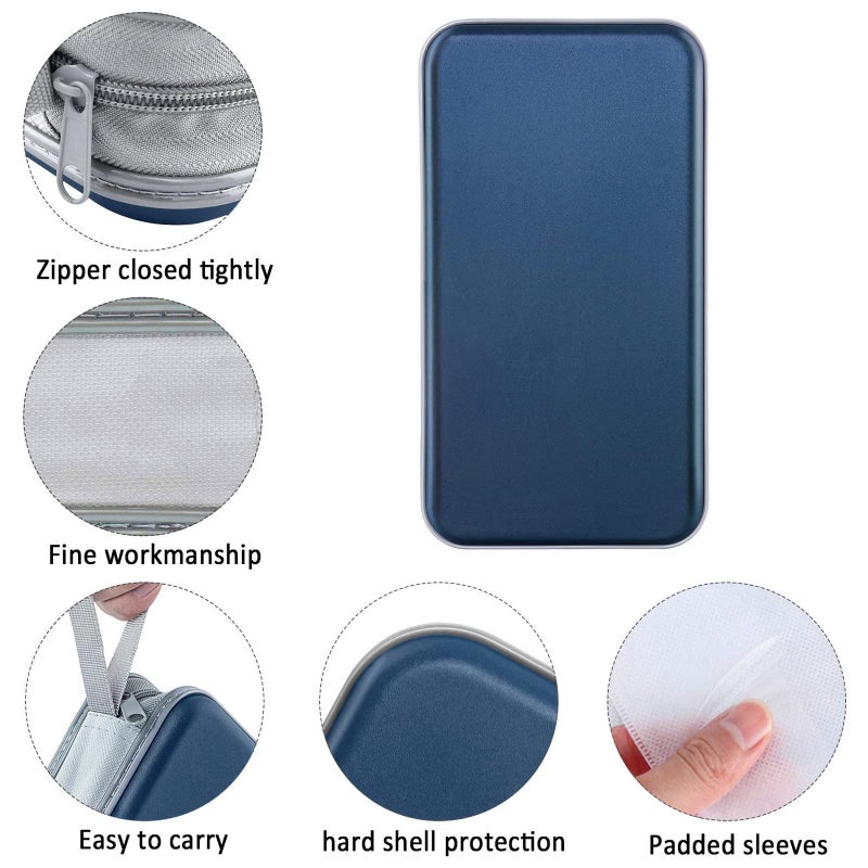 Siveit CD Case Holder, 80 Capacity CD/DVD Case Holders Wallet Hard Plastic CD DVD Disc Cases Storage Binder for Car Home Office Travel (Dark Blue) - Image 2